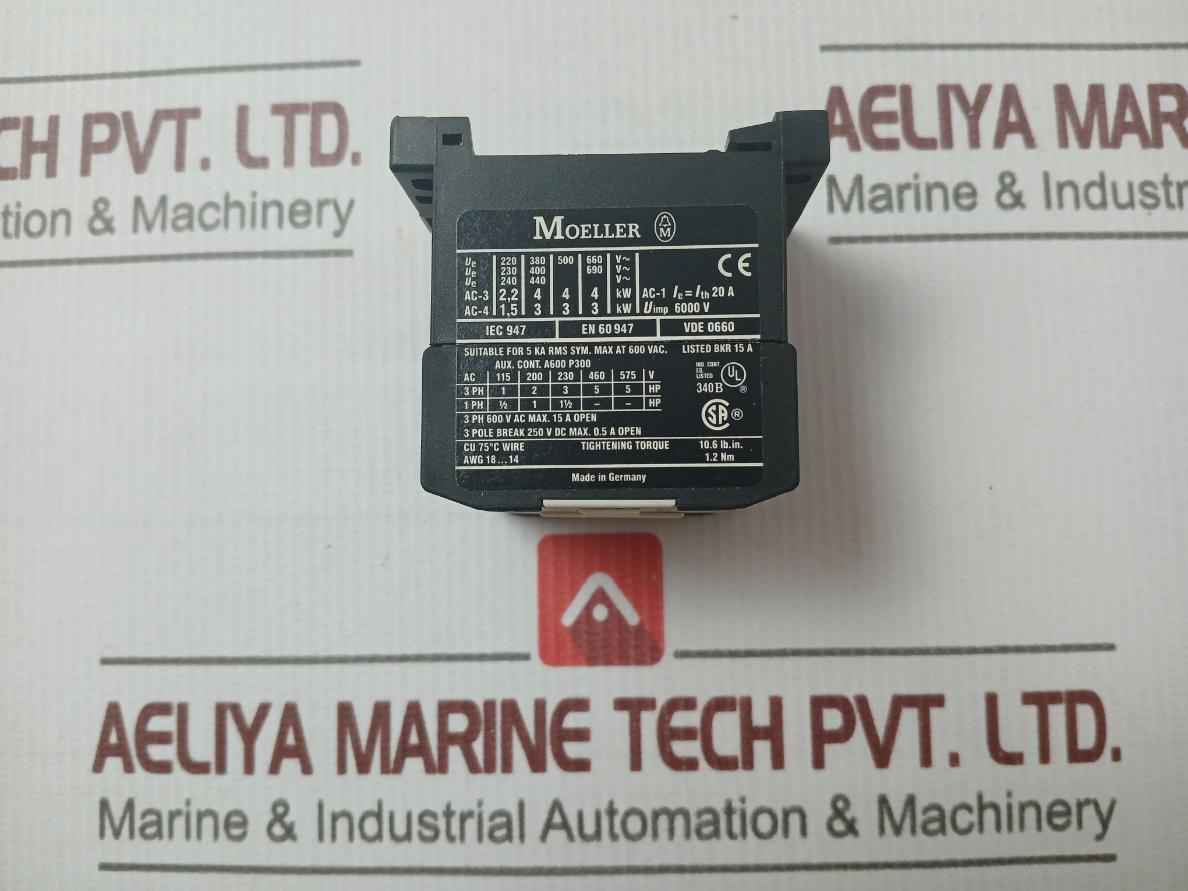 Moeller Dil Em-01 3 Pole Mini Contactor 6000V 20A 50-60Hz