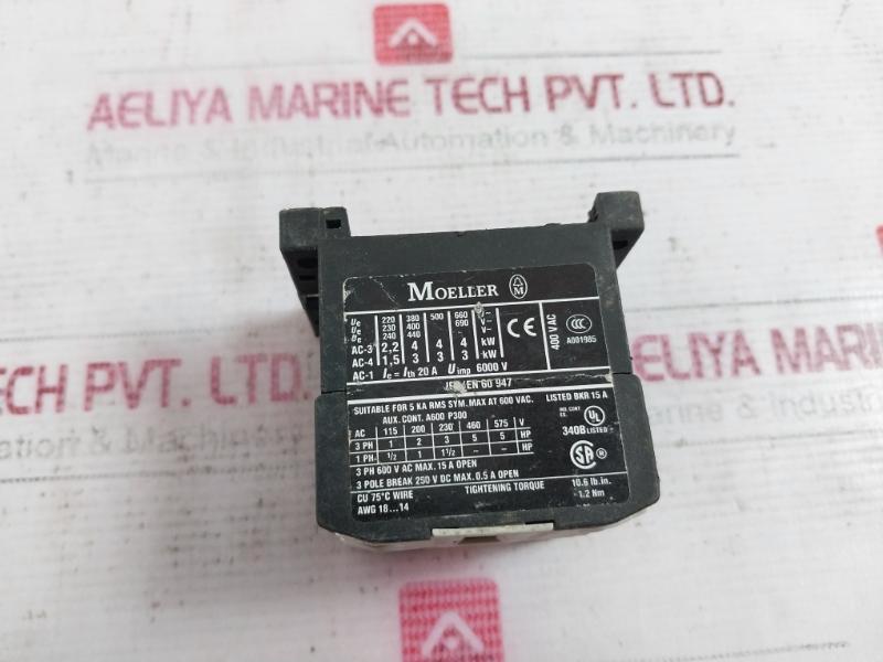 Moeller Dil Em-10-g Contactor Iec/En 60 947 6000V 400Vac
