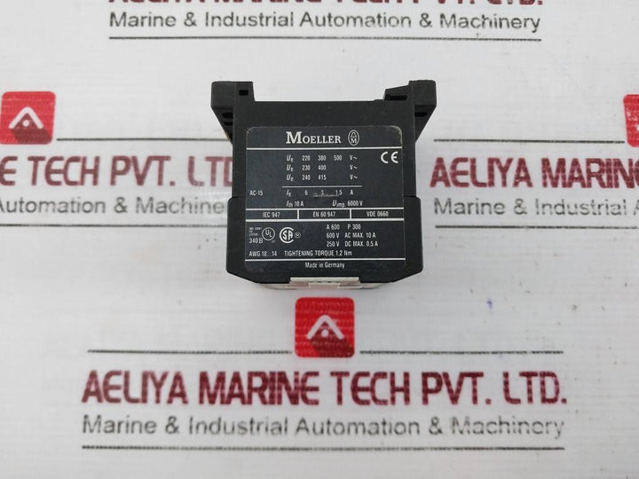 Moeller Dil Er-22 Contactor Ac-15 6000V Iec 947 10A A600 P300 Awg 18-14 1,2Nm