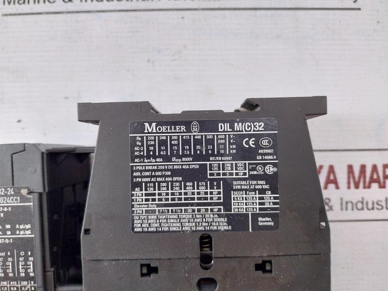 Moeller Dil M 32-10 Contactor With Overload Relay 230V50Hz/240V60Hz 690V A039962
