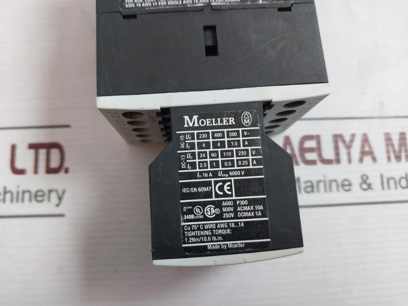 Moeller Dil M(C)9 Power Contactor With Auxiliary Contactor 3 Ph 600V Ac 8000V