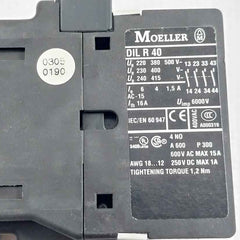 Moeller Dil R 40 Contactor Relay A600 P300/110V/50-60Hz-z