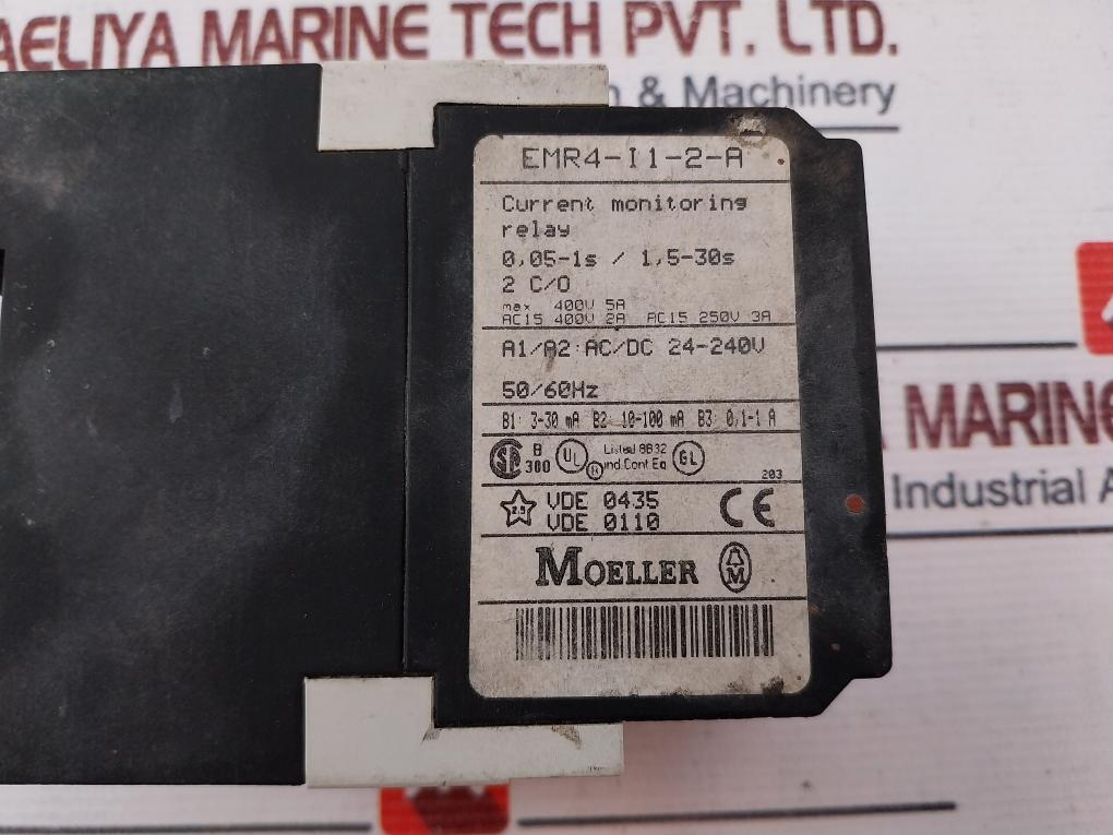 Moeller Emr4-i1-2-a Current Monitoring Relay 400V 5A 50/60Hz