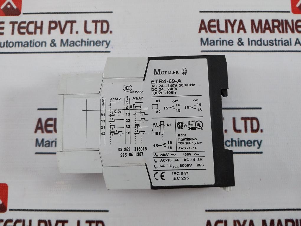 Moeller Etr4-69-a Time Relay 24…240V 50/60Hz