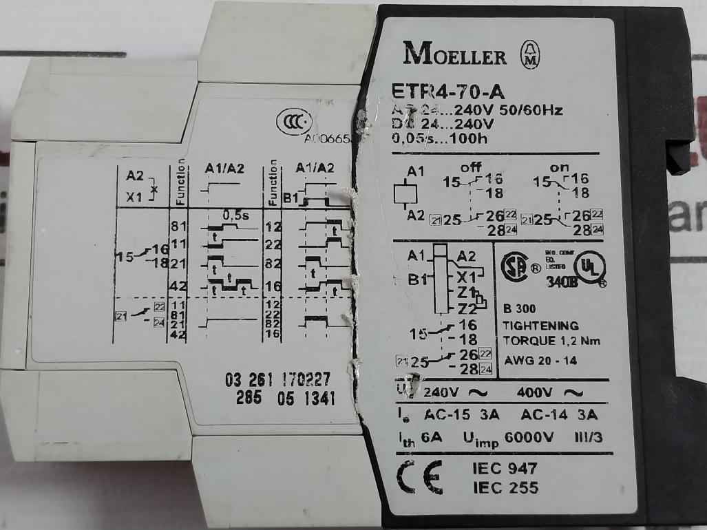 Moeller Etr4-70-a Electronic Timing Relay