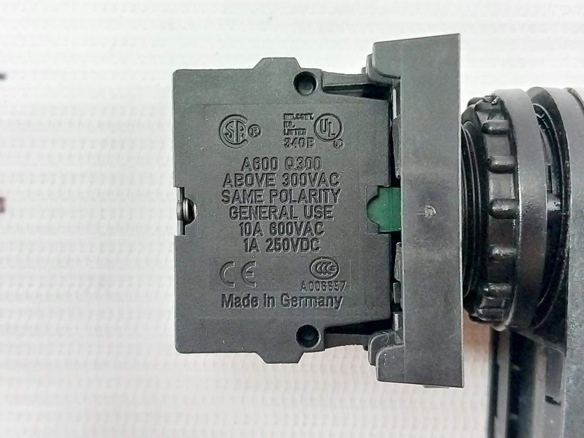 Moeller M22-k01 Pushbutton Contact Block 10A 600Vac 500V 6Kv A006657