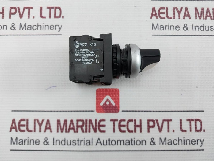 Moeller M22-k10 Selector Switch A600 Q300 10A 600Vac A006657 6Kv
