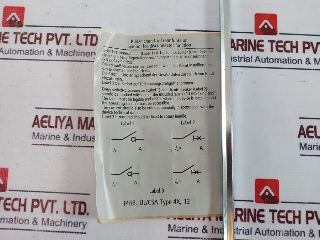 Moeller Nzm2-xdv Rotary Drive Main Switch, 690v Ac