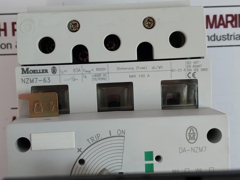 Moeller Nzm7-63 Circuit Breaker 63a, 690v Ac 50/60hz