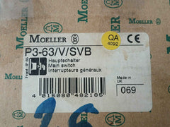 Moeller P3-63/V/Svb Rotary Disconnect Circuit Interrupter 60Amp 600Vac
