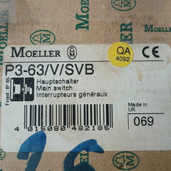 Moeller P3-63/V/Svb Rotary Disconnect Circuit Interrupter 60Amp 600Vac