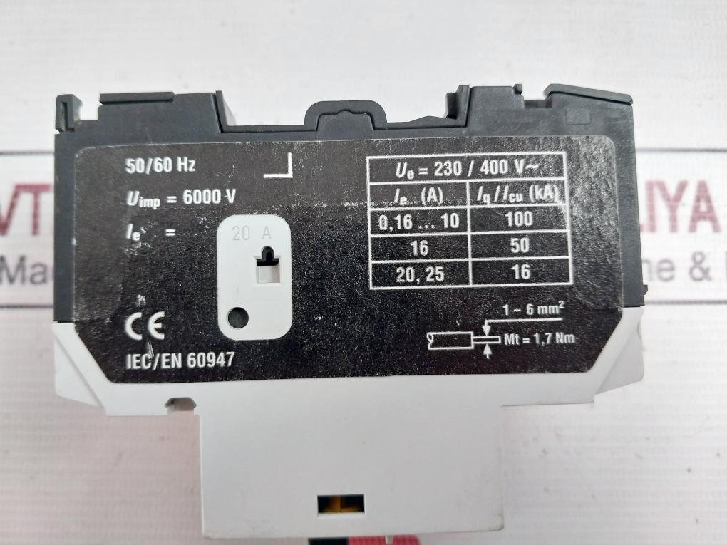 Moeller Pkzm0-20 Thermal Magnetic Circuit Breaker 50/60Hz