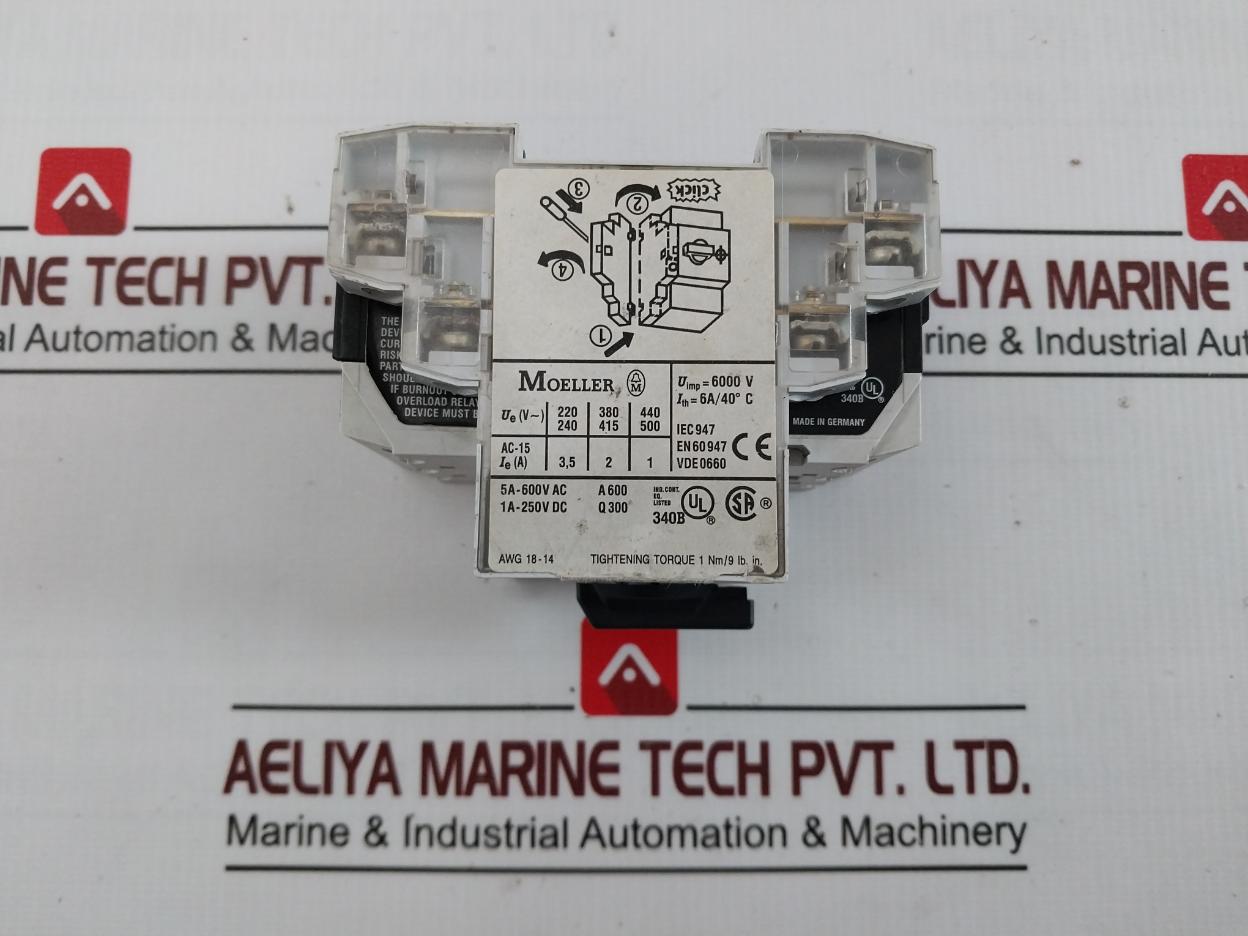 Moeller Pkzm0-4 Motor-protective Circuit-breaker 5A-600Vac A600