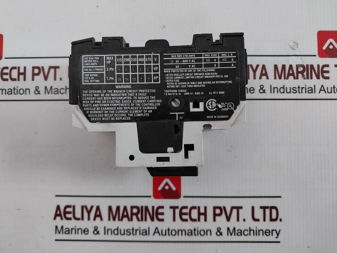 Moeller Pkzm0-4 Motor-protective Circuit-breaker 5A-600Vac A600