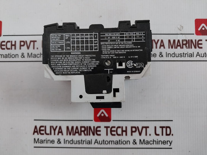 Moeller Pkzm0-4 Motor-protective Circuit-breaker 5A-600Vac A600