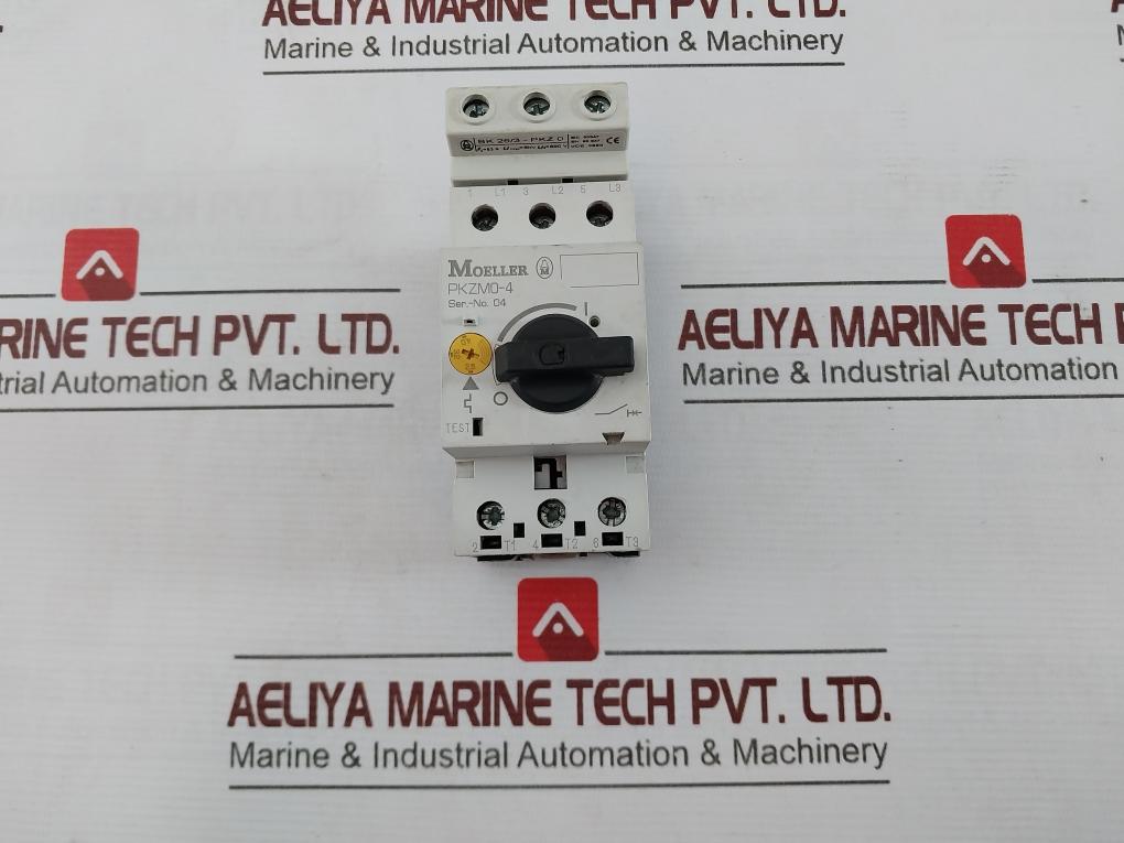 Moeller Pkzm0-4 Motor Protective Circuit Breaker 6000V 50/60Hz 600Vac 65A