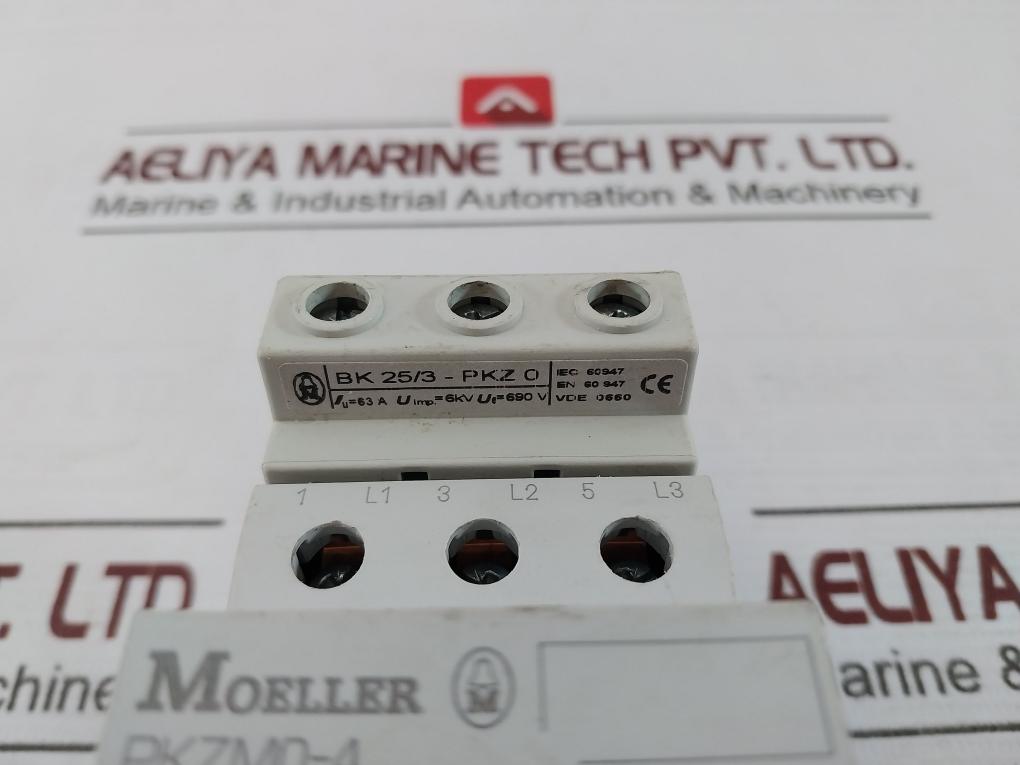 Moeller Pkzm0-4 Motor Protective Circuit Breaker 6000V 50/60Hz 600Vac 65A