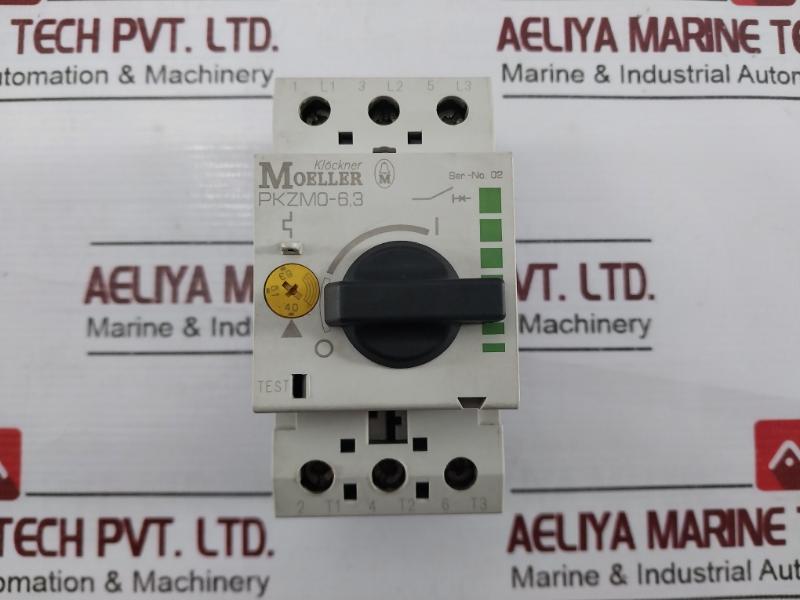 Moeller Pkzm0-6,3 Motor Protective Circuit Breaker, 6000V, 50/60Hz