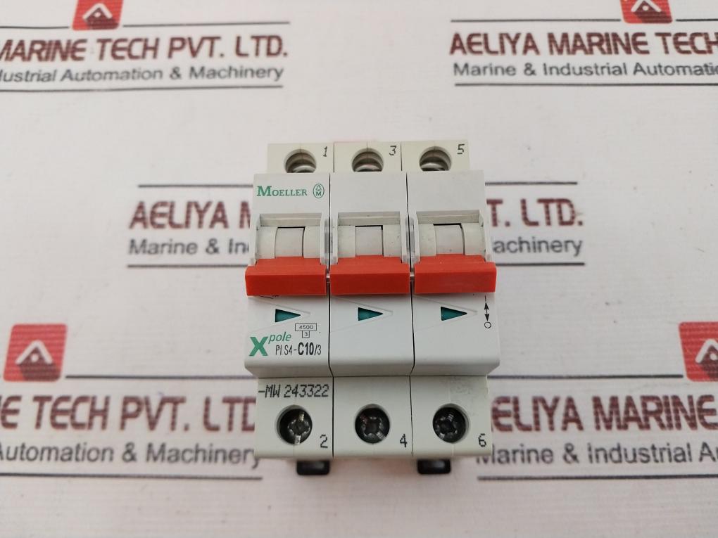 Moeller Pls4-c10/3-mw Miniature Circuit Breaker