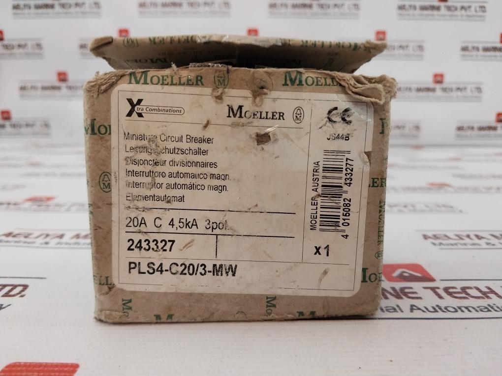 Moeller Pls4-c20/3-mw Miniature Circuit Breaker