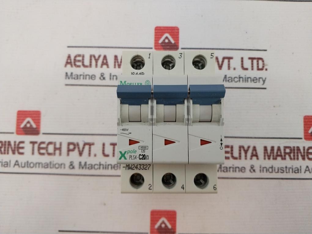 Moeller Pls4-c20/3-mw Miniature Circuit Breaker