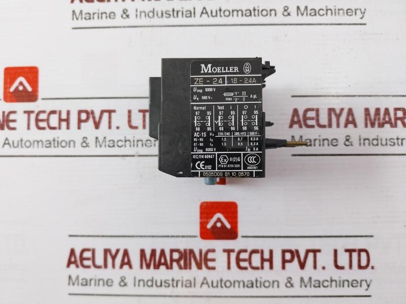 Moeller Ze-2,4 Overload Relay A002001 600 Volts Ac Ptb 01 Atex 3331