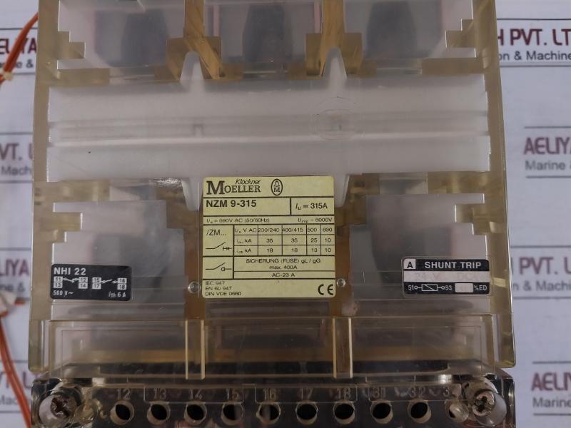 Moeller (Klockner-moeller) Nzm9-315 Heavy Duty Industrial Circuit Breaker