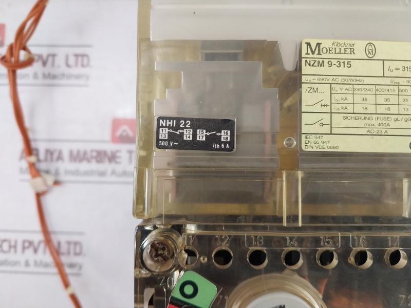 Moeller (Klockner-moeller) Nzm9-315 Heavy Duty Industrial Circuit Breaker