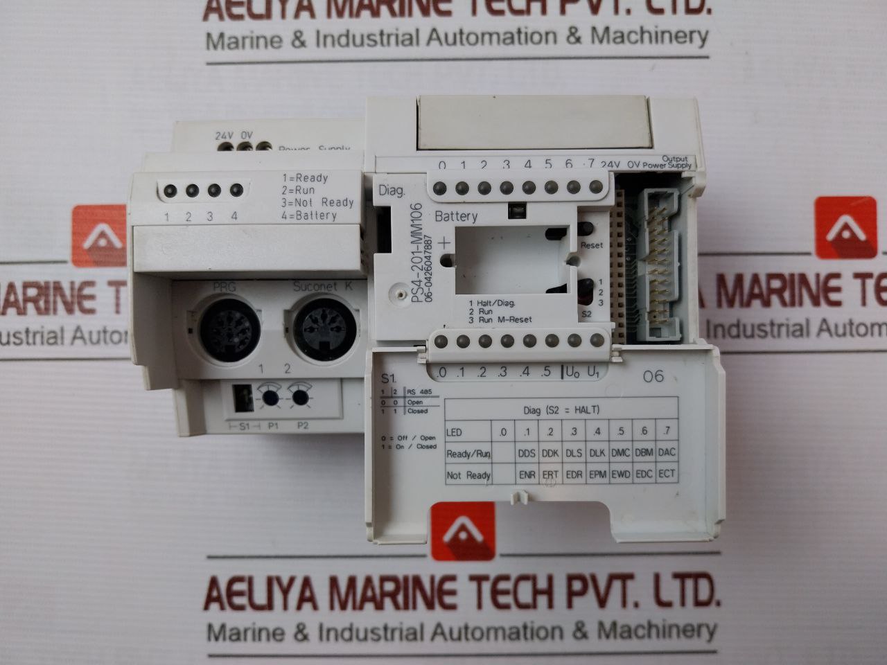 Moeller Ps4-201-mm1 Programmable Logic Controller 24Vdc 0.8A 8Dig 2Ana