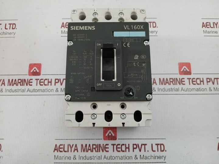 Molded-Circuit-Breaker-By-Siemens-3vl1710-2dd36-0aa0-Vl160x-50-60hz-415-Vac-100a-2