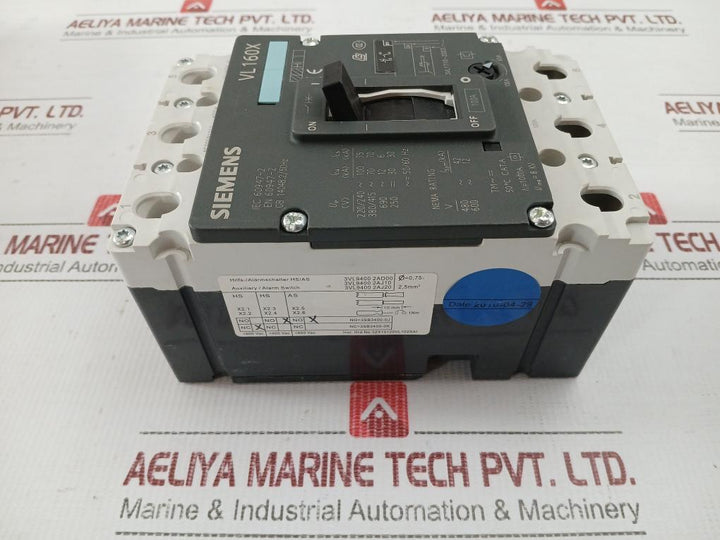 Molded-Circuit-Breaker-By-Siemens-3vl1710-2dd36-0aa0-Vl160x-50-60hz-415-Vac-100a-7