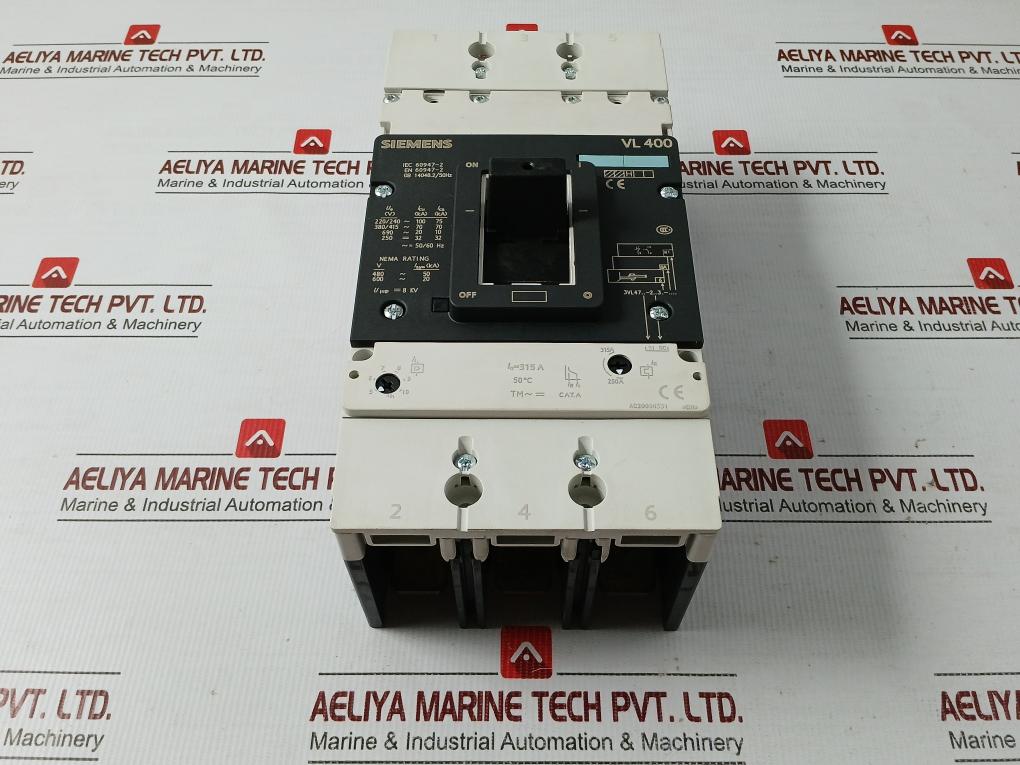 Molded Case Circuit Breaker 3Vl4731-2Dc36-0Ab1 Siemens 415V Ac 50/60Hz