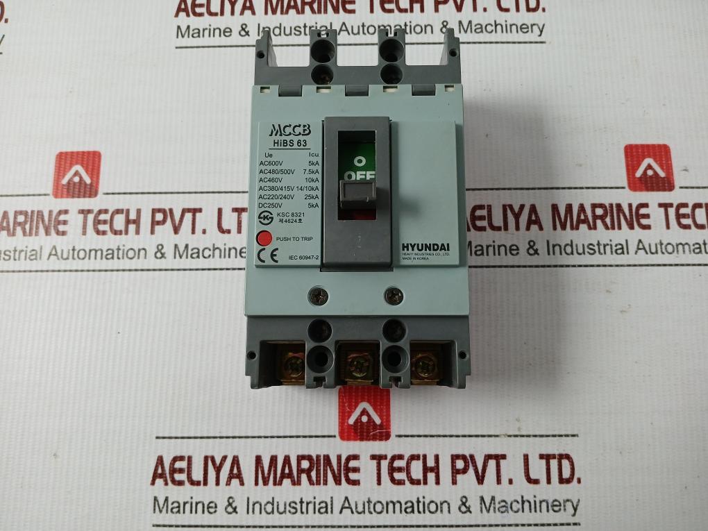 Molded Case Circuit Breaker 50/60Hz Ac 690V Hyundai Hibs 63