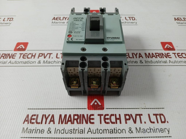 Molded Case Circuit Breaker 50/60Hz Ac 690V Hyundai Hibs 63