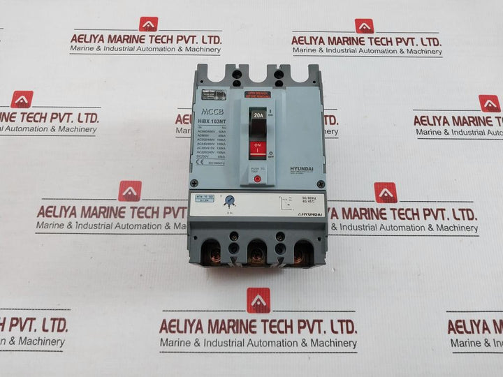 Molded Case Circuit Breaker Ac200-230V 50/60Hz Hyundai Hibx 103Nt