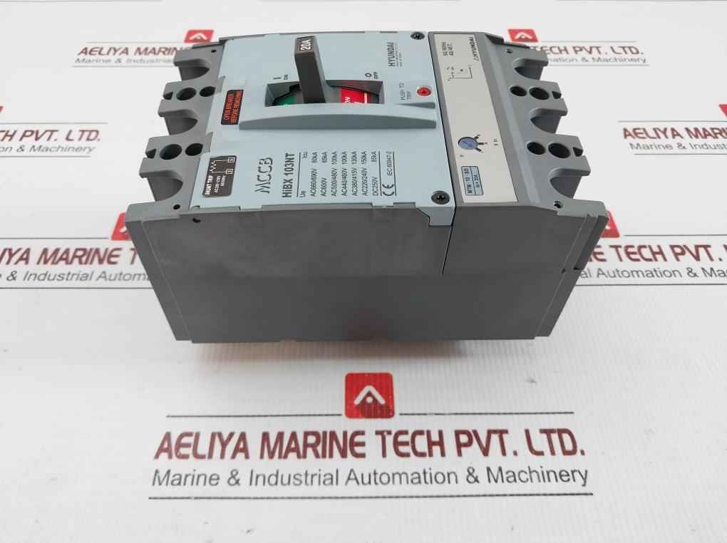 Molded Case Circuit Breaker Ac200-230V 50/60Hz Hyundai Hibx 103Nt