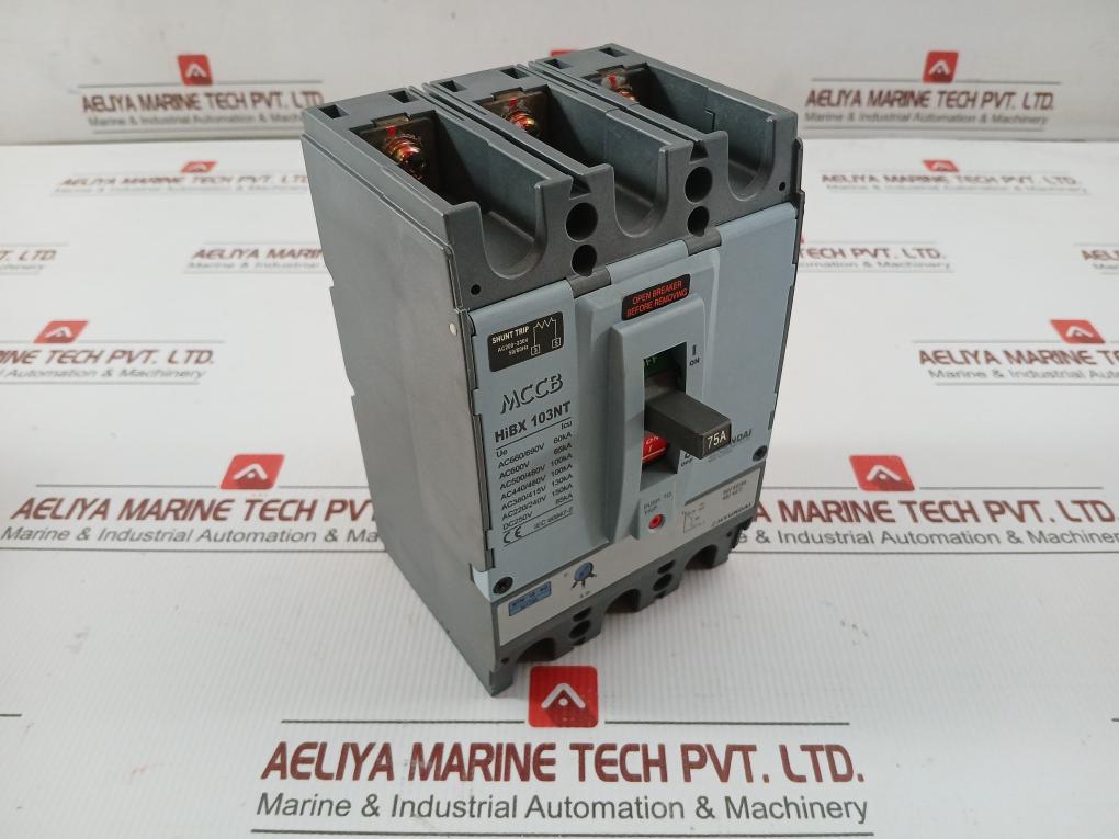 Molded Case Circuit Breaker Ac 750V 50/60Hz Hyundai Hibx 103Nt