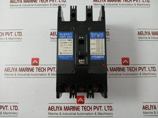 Molded Case Circuit Breaker Hbh-203 Hyundai 150A