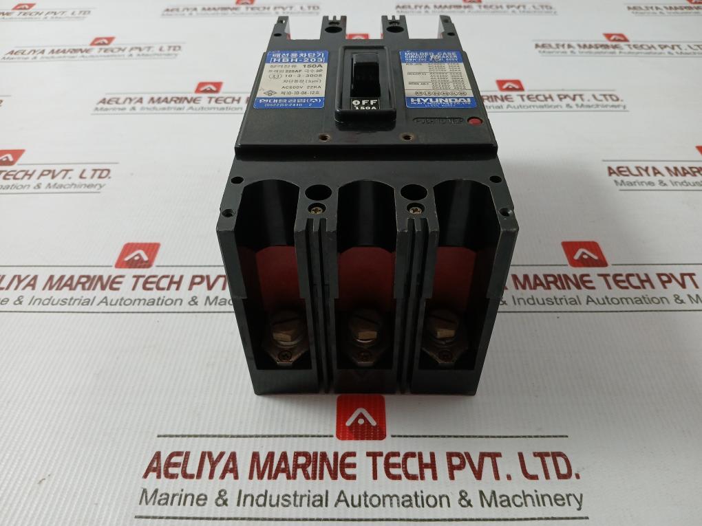 Molded Case Circuit Breaker Hbh-203 Hyundai 150A