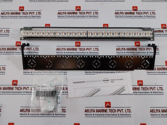 Molex Pid-00141-i 1U 24-port Cat 6 Patch Panel With Cable Management 568A/B