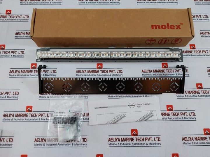 Molex Pid-00141-i 1U 24-port Cat 6 Patch Panel With Cable Management 568A/B