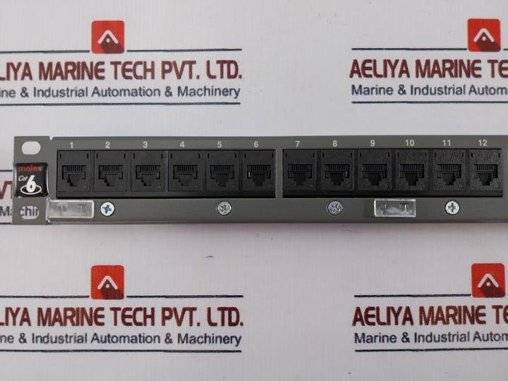 Molex Pid-00141-i 1U 24-port Cat 6 Patch Panel With Cable Management 568A/B