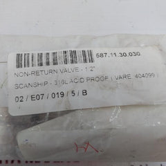 Mondeo Dn15 Non-return Valve 1/2” Pn16 316