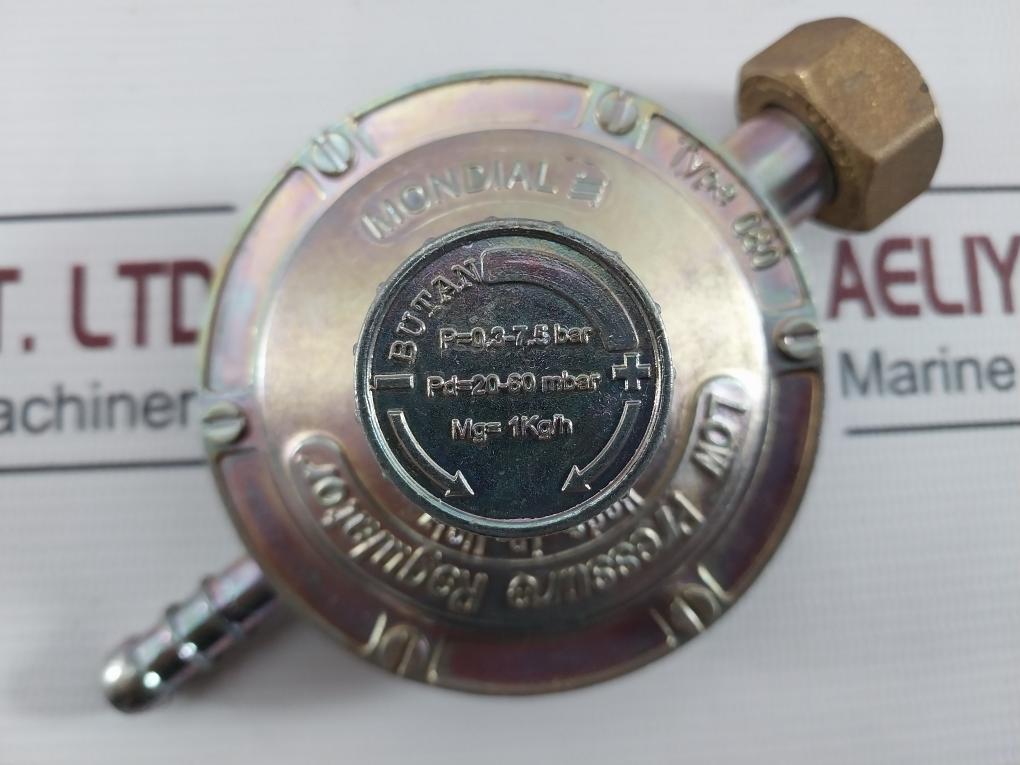 Mondial 080 Low Pressure Regulator 0.3-7.5 Bar, 20-60 Mbar, 1Kg/H