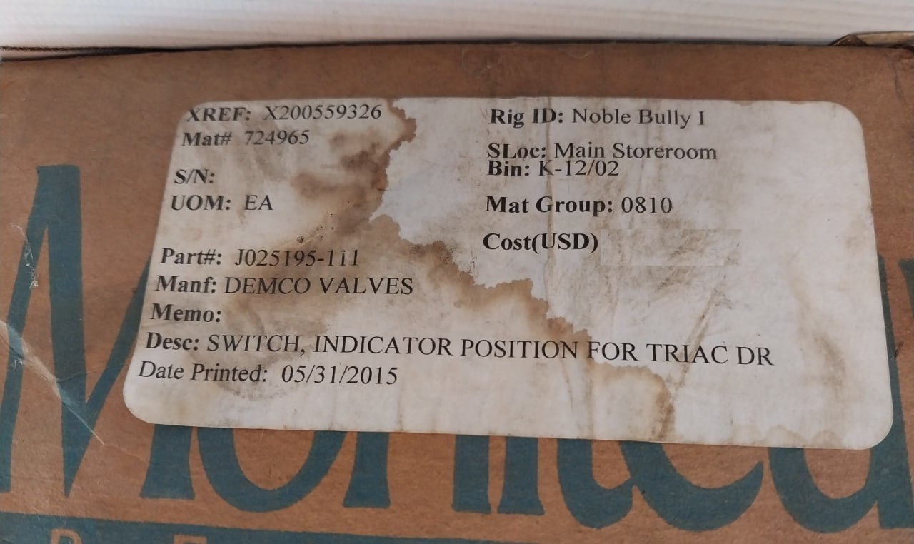 Moniteur Devices AMYB-5120 Valve Position Indicator J025195-111