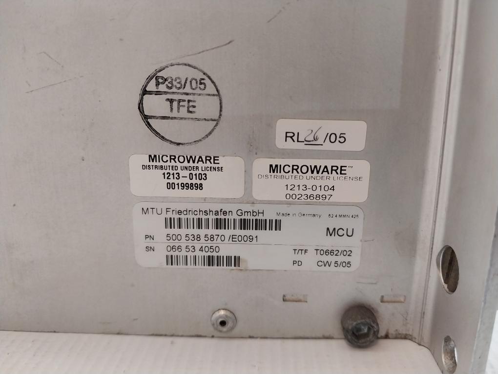 Monitoring And Control Unit 500 538 5870/E0091 Mtu Elektronik