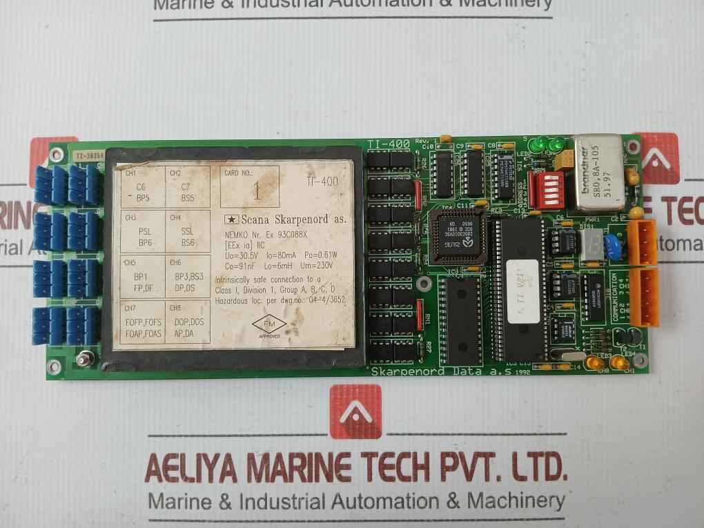 Monitoring Control Module Pcb Ti-400 Scana Skarpenord Output 30.5V