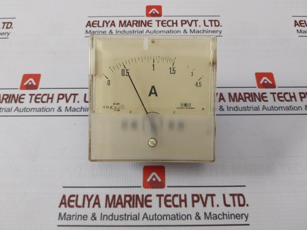 Monopole Instrument 0-1.5/4.5A Ammeter 50-60Hz 1.5/5A