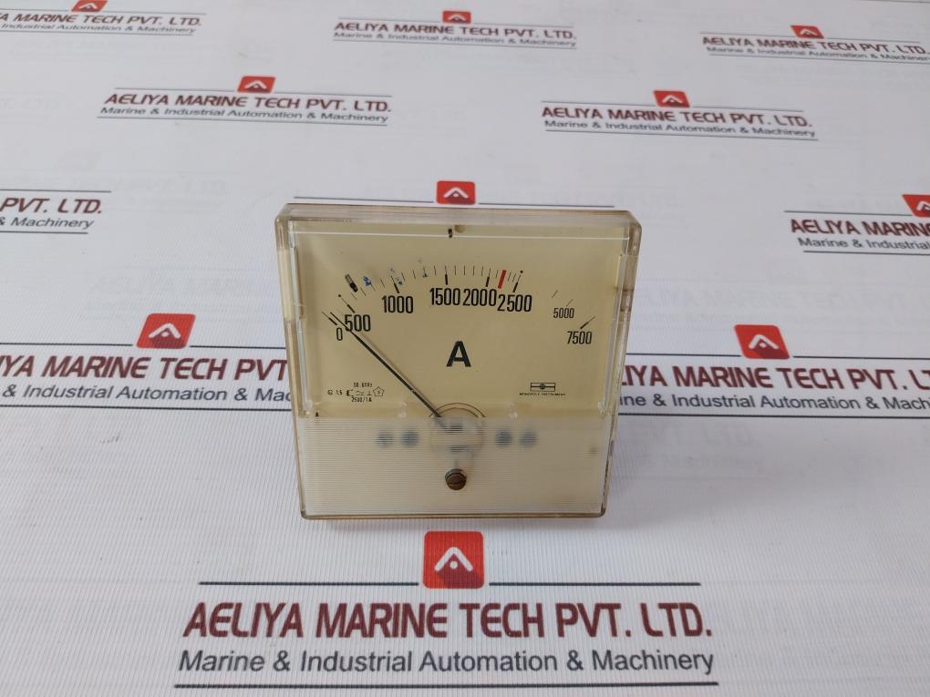 Monopole Instrument 0-2500/7500 A Ammeter 50.60 Hz 2500/1A
