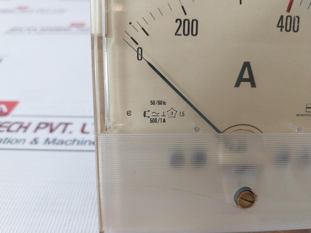 Monopole Instrument 0-600A Ammeter 50/60Hz 500/1A